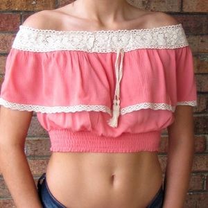 Yahada Clothing Crop Top with Tassel and Crochet!!